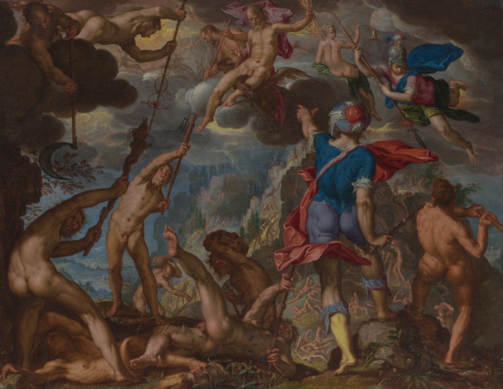 Bitva mezi bohy a giganty, Joachim Antonisz. Wtewael