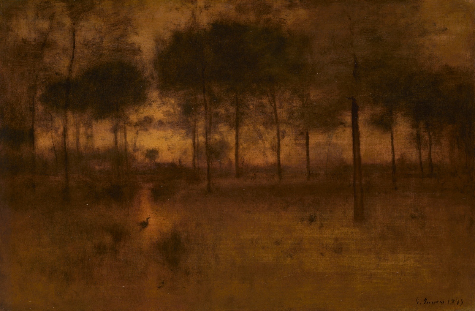 Domov volavky, George Inness
