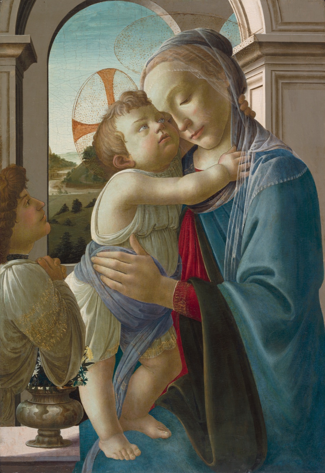 Panna Marie s dítětem a andělem, Sandro Botticelli