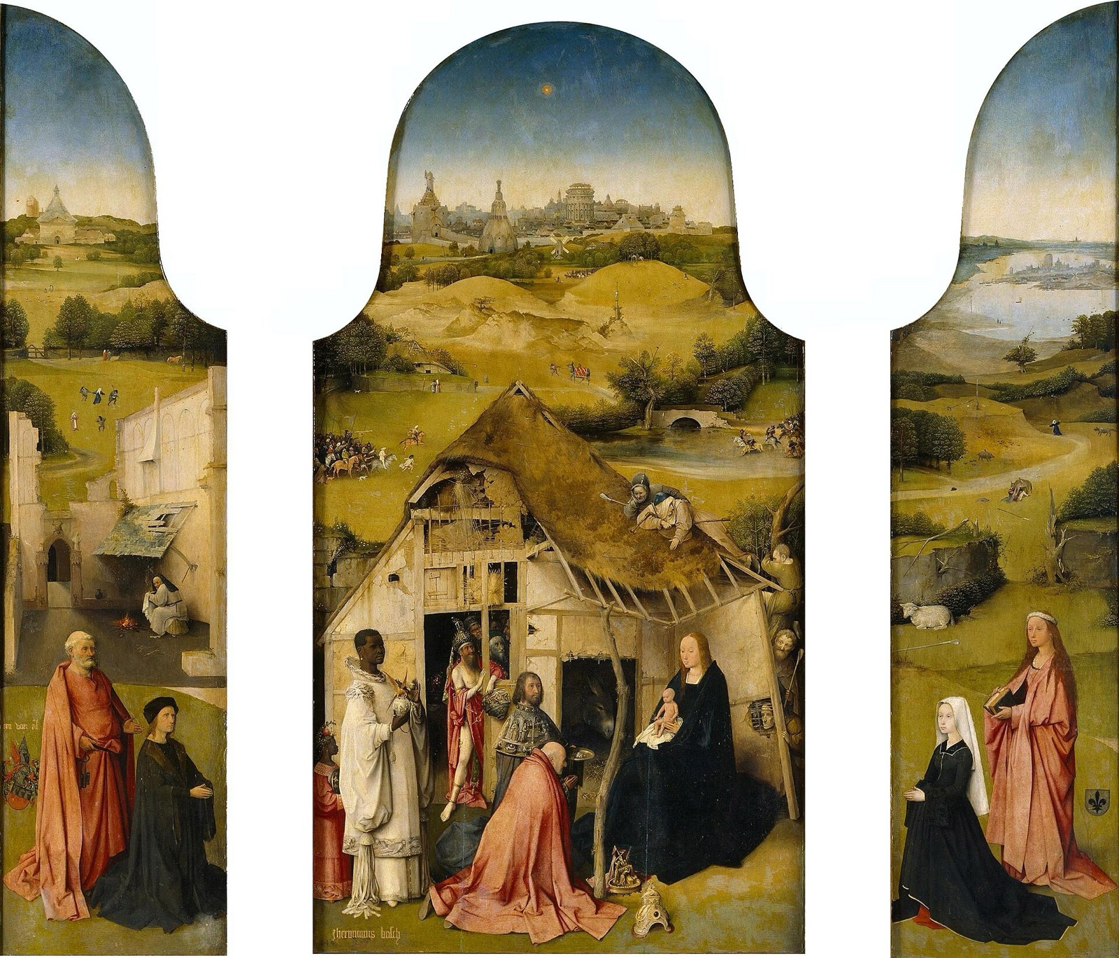 Klanění tří králů, Hieronymus Bosch