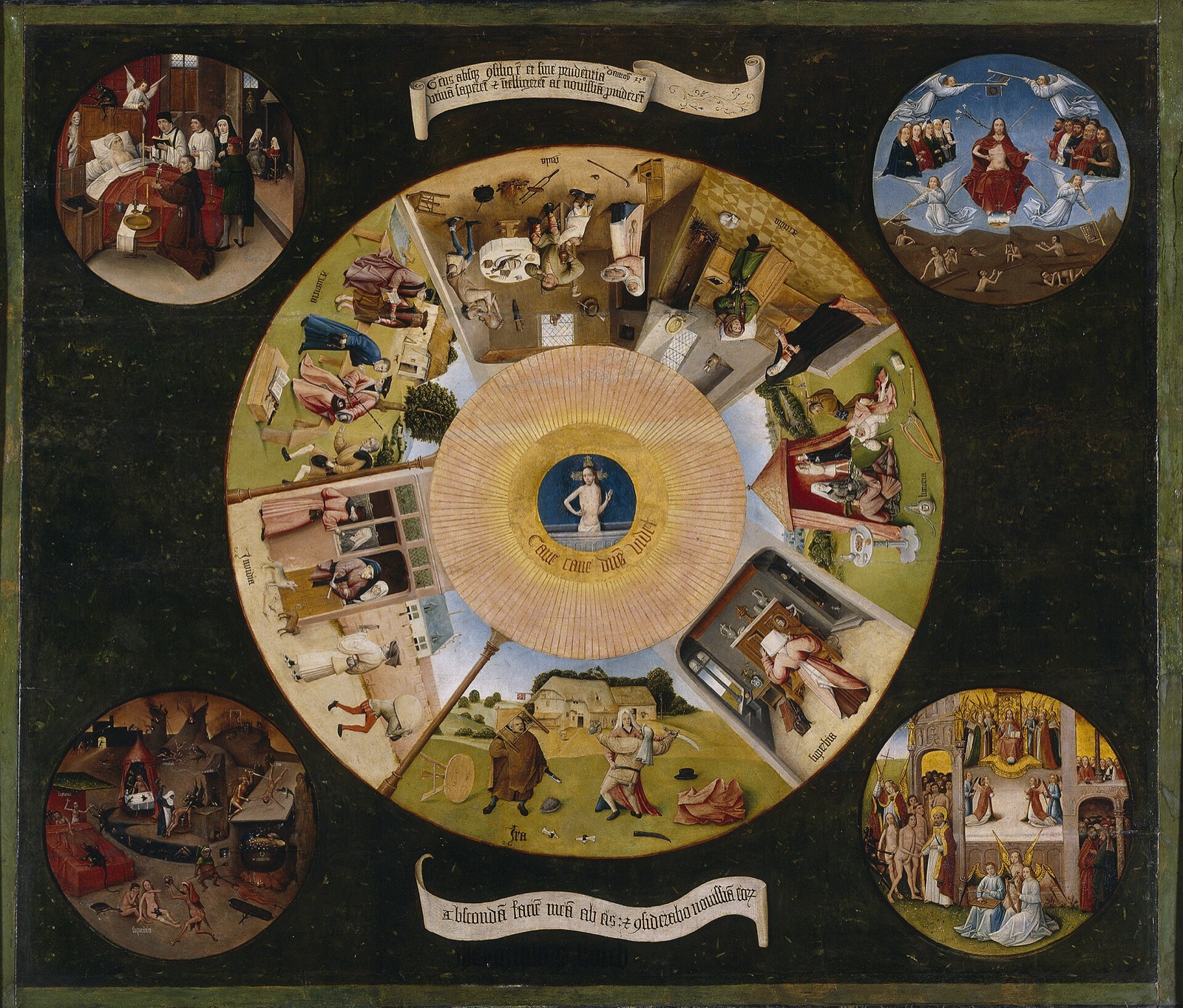 Sedm smrtelných hříchů a čtyři poslední věci člověka, Hieronymus Bosch nebo jeho okruh