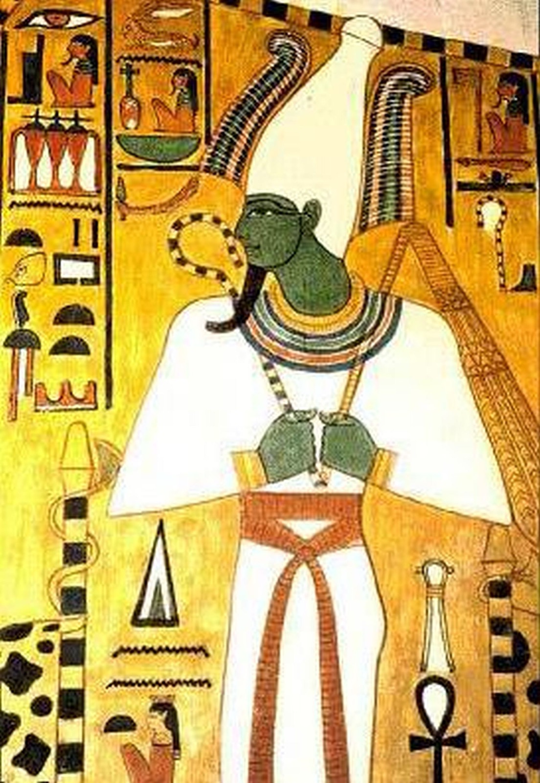 Usir v hrobce královny Nefertari, neznámý egyptský malíř