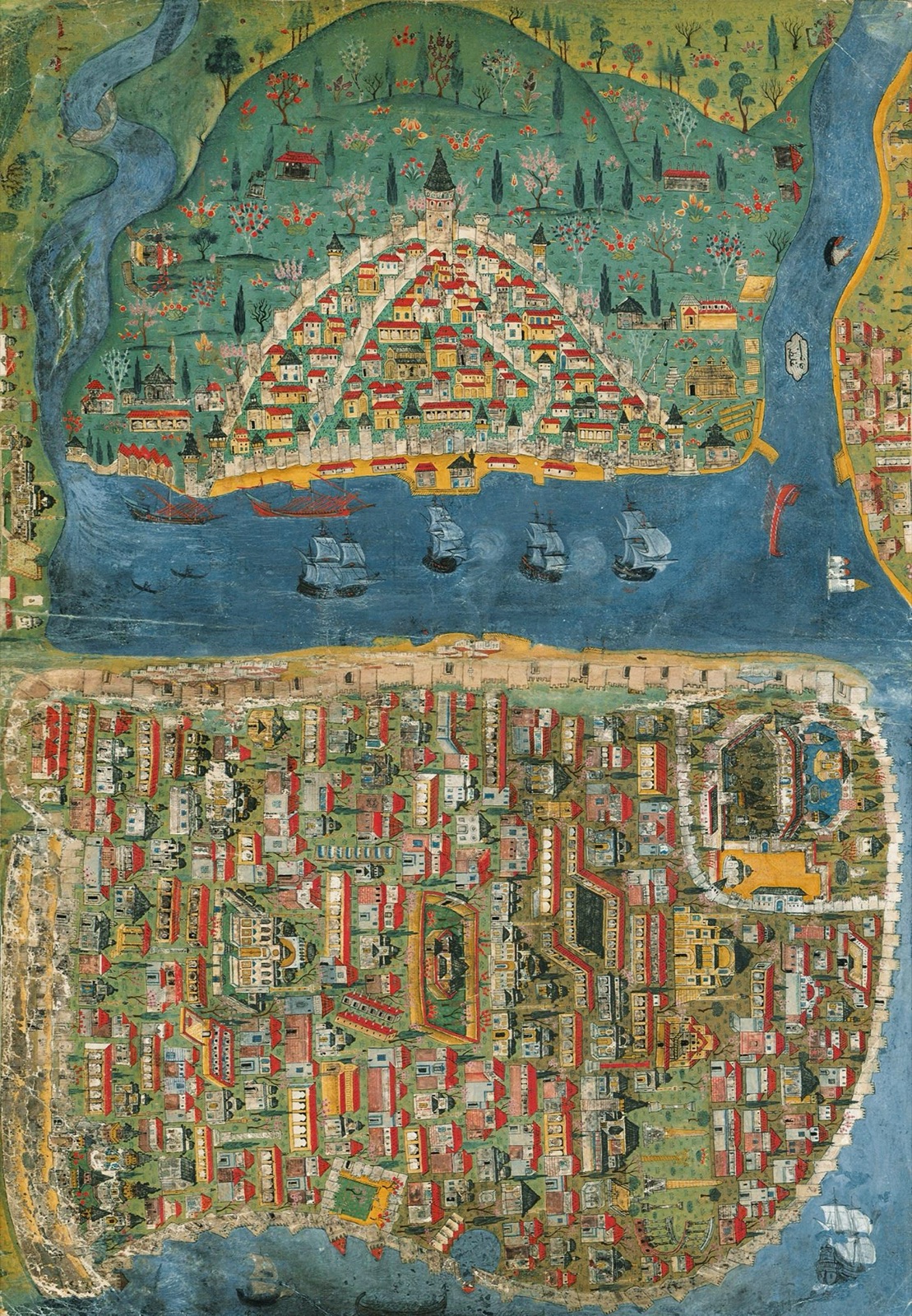 Istanbul a Galata, list z Popisu zastávek, Matrakçı Nasuh