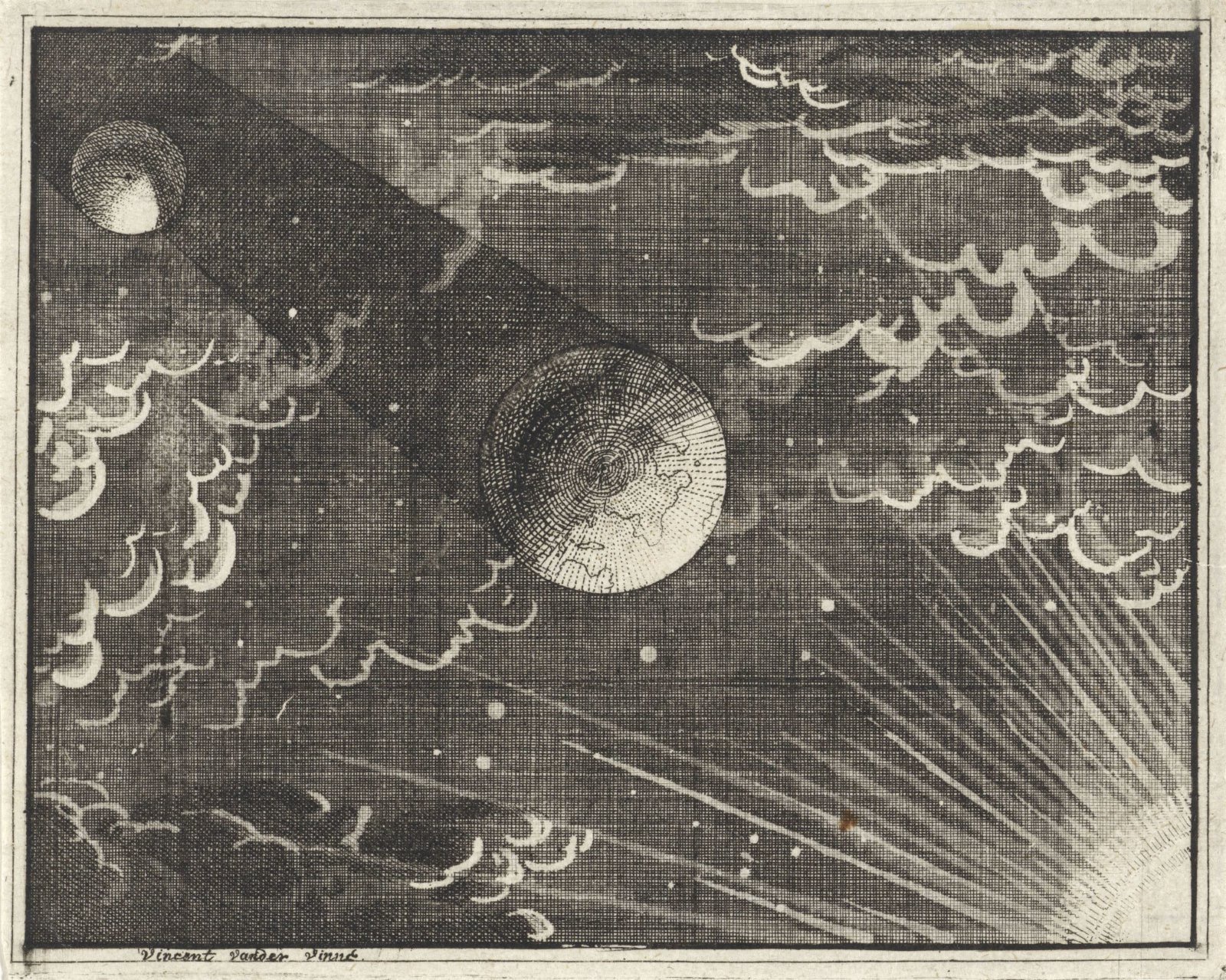 Zon, aarde en maan, Vincent Laurensz van der Vinne II