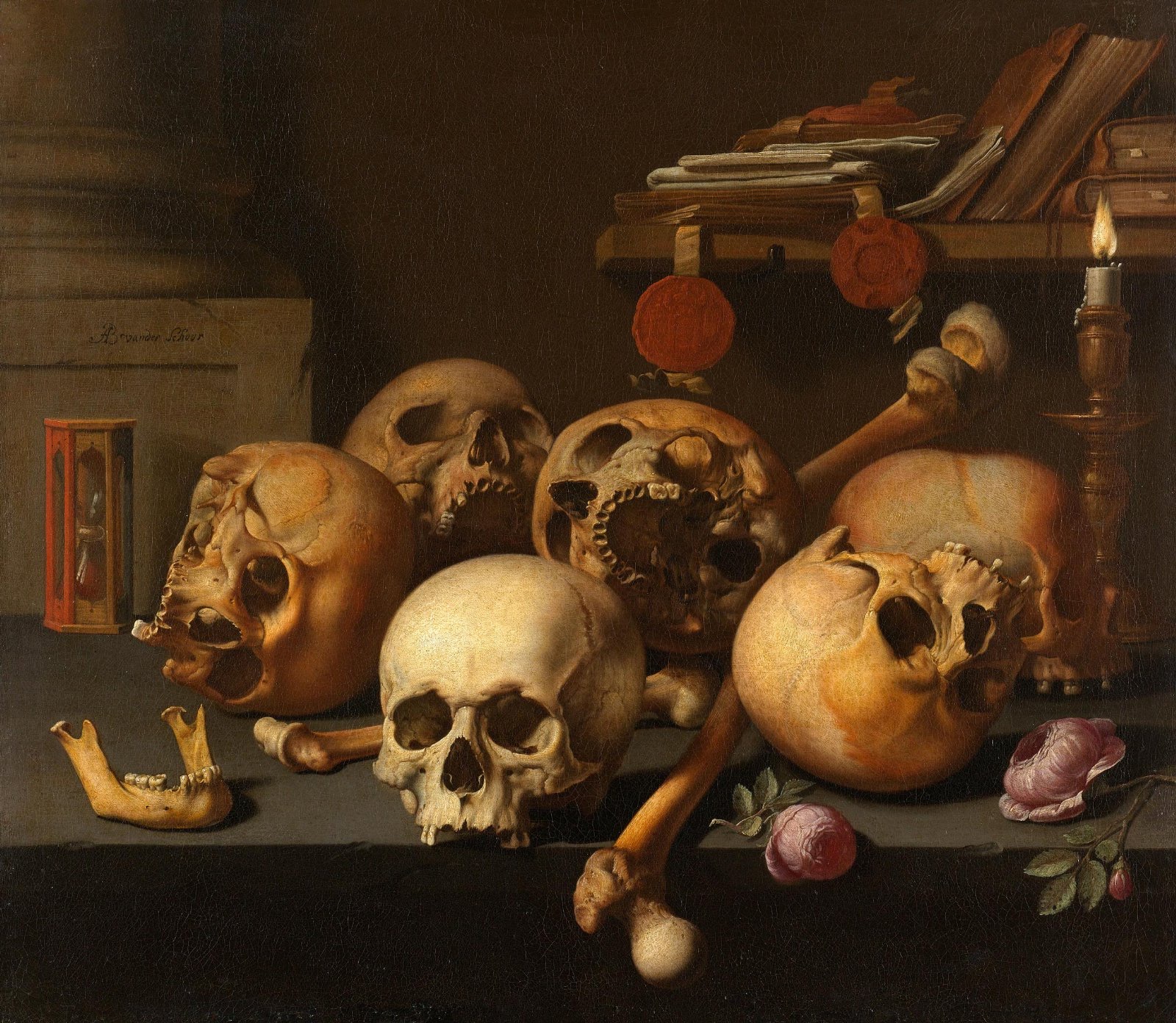 Zátiší vanitas, Aelbert Jansz van der Schoor