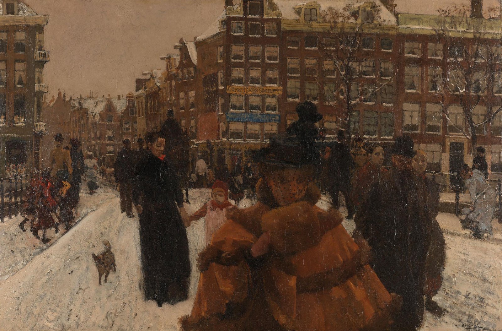 Most přes Singel u Paleisstraat v Amsterdamu, George Hendrik Breitner
