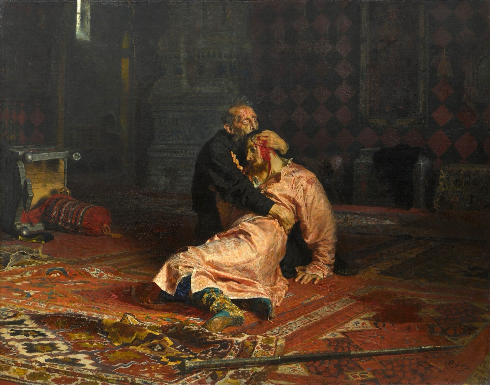 Ivan Hrozný a jeho syn Ivan 16. listopadu 1581, Ilja Repin