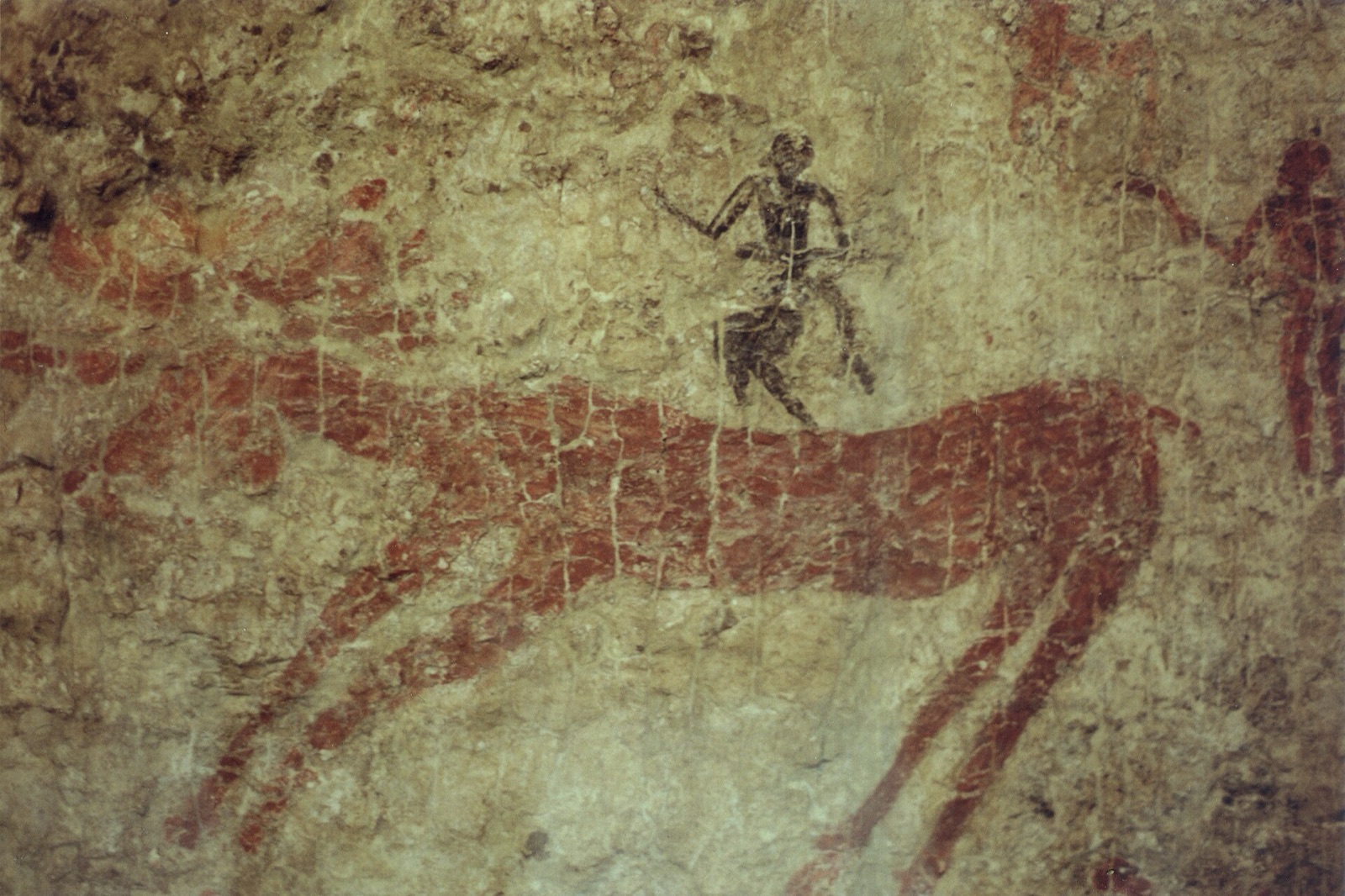 Lov na jelena, nástěnná malba z Çatalhöyüku, neznámí neolitičtí malíři z Çatalhöyüku