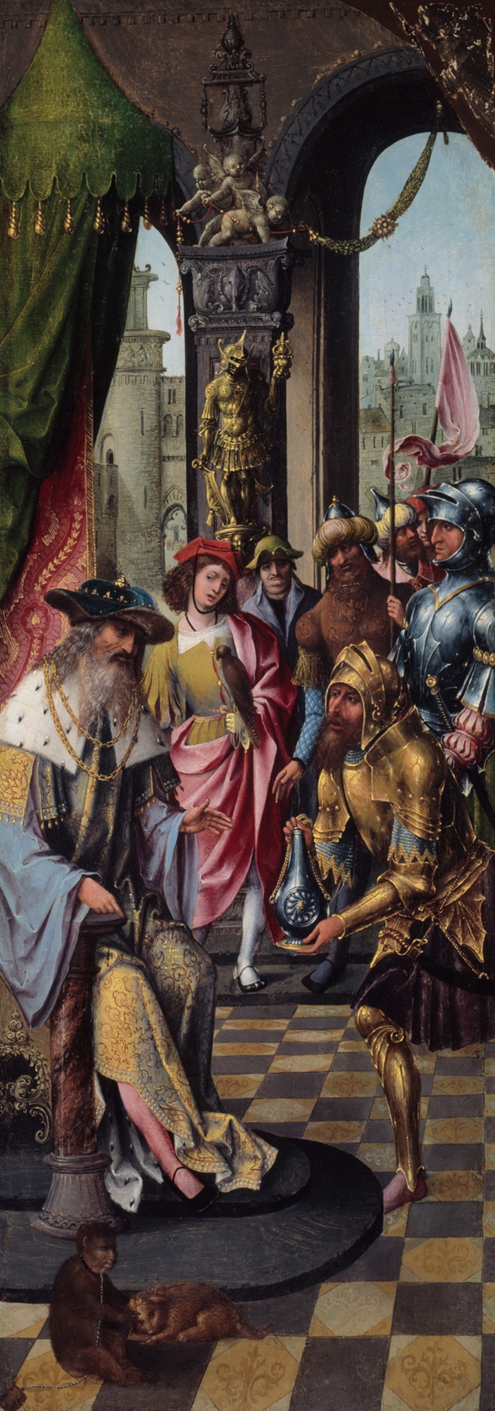Král David přijímá vodu z betlémské cisterny, Master of the Antwerp Adoration Group