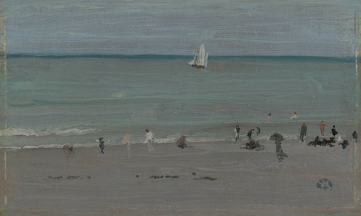 Výjev z pobřeží, koupající se, James McNeill Whistler