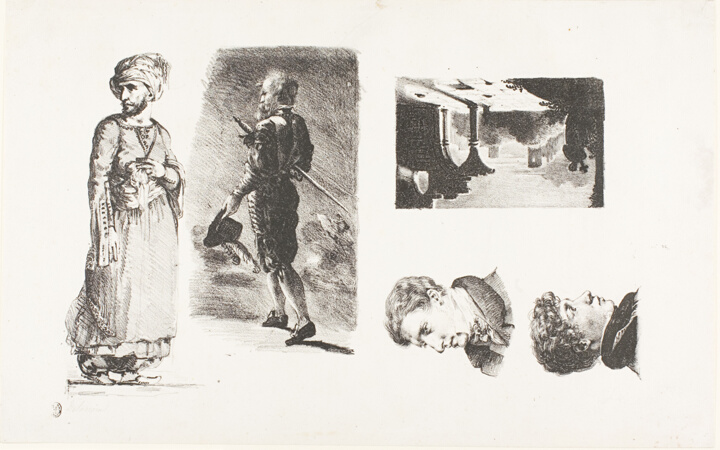 List se skicami, Eugène Delacroix