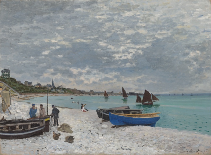 Pláž v Sainte-Adresse, Claude Monet