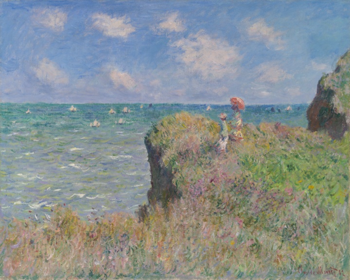 Procházka po útesu v Pourville, Claude Monet