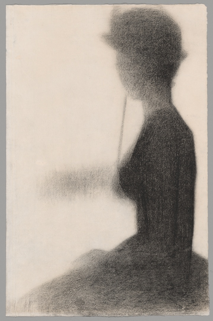 Sedící žena se slunečníkem (studie k La Grande Jatte), Georges Seurat