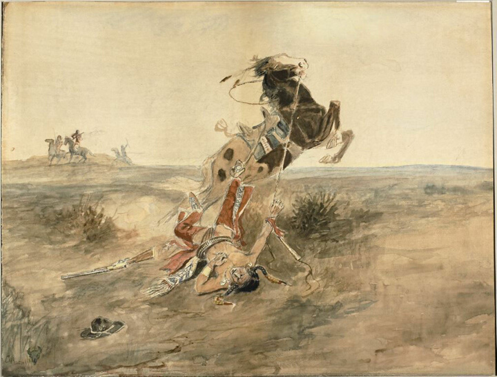 Padlý indiánský bojovník, Charles Marion Russell