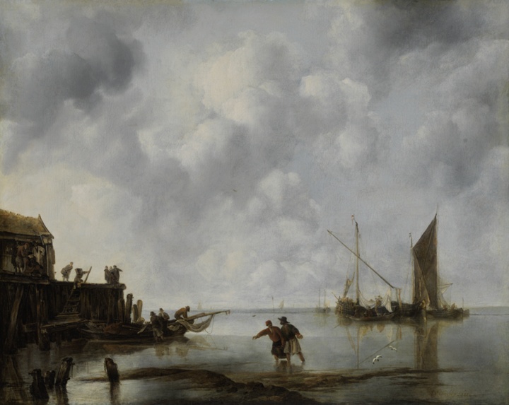 Rybářské lodě za bezvětří, Jan van de Cappelle