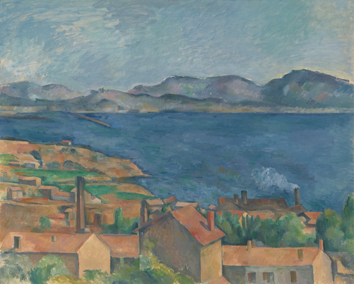 Marseillský záliv, pohled z L'Estaque, Paul Cézanne