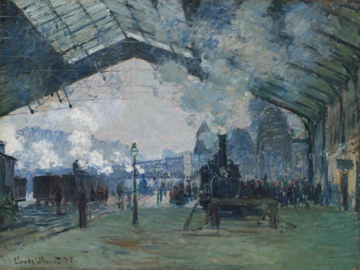 Příjezd normandského vlaku, nádraží Saint-Lazare, Claude Monet
