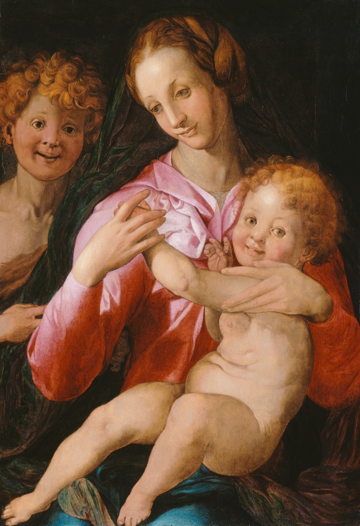 Panna Marie s dítětem a malým svatým Janem Křtitelem, Circle of Agnolo Bronzino