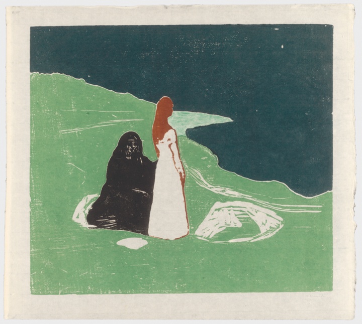 Dvě ženy na břehu, Edvard Munch