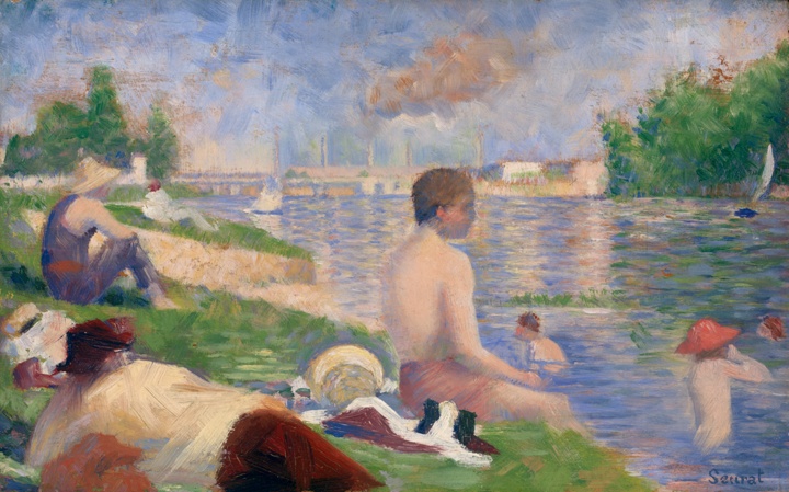 Závěrečná studie ke „Koupání v Asnières“, Georges Seurat