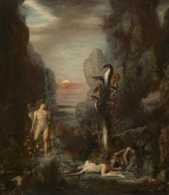 Herkules a lernská hydra, Gustave Moreau