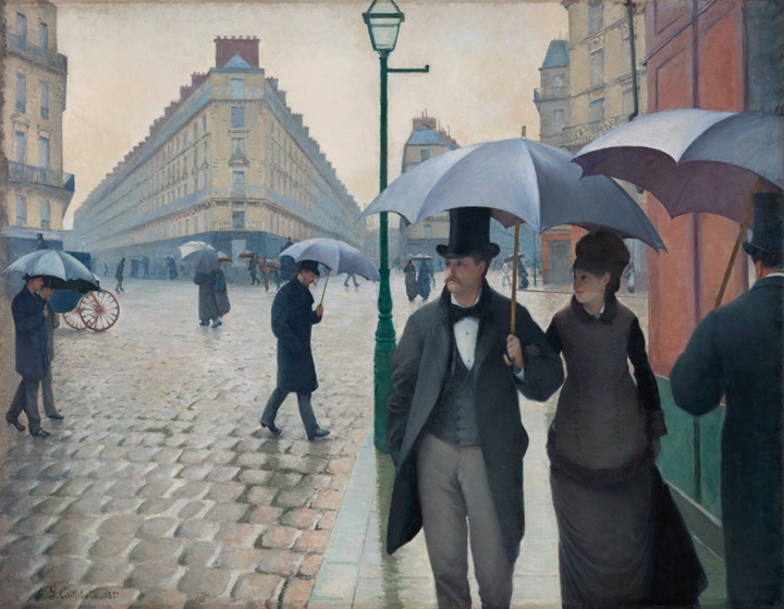 Pařížská ulice; deštivý den, Gustave Caillebotte