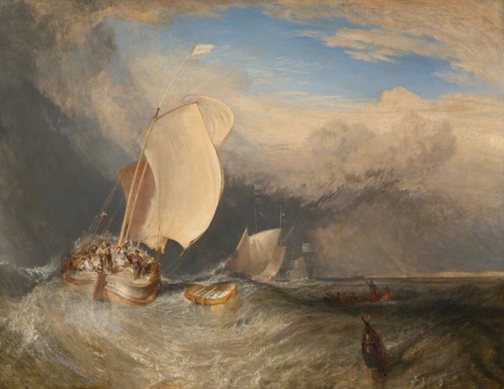 Rybářské lodě s překupníky smlouvajícími o ryby, Joseph Mallord William Turner