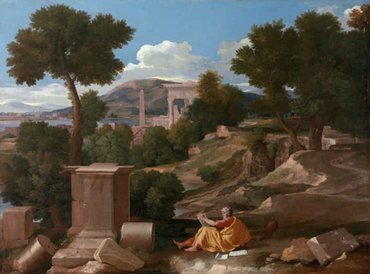 Krajina se svatým Janem na Patmu, Nicolas Poussin