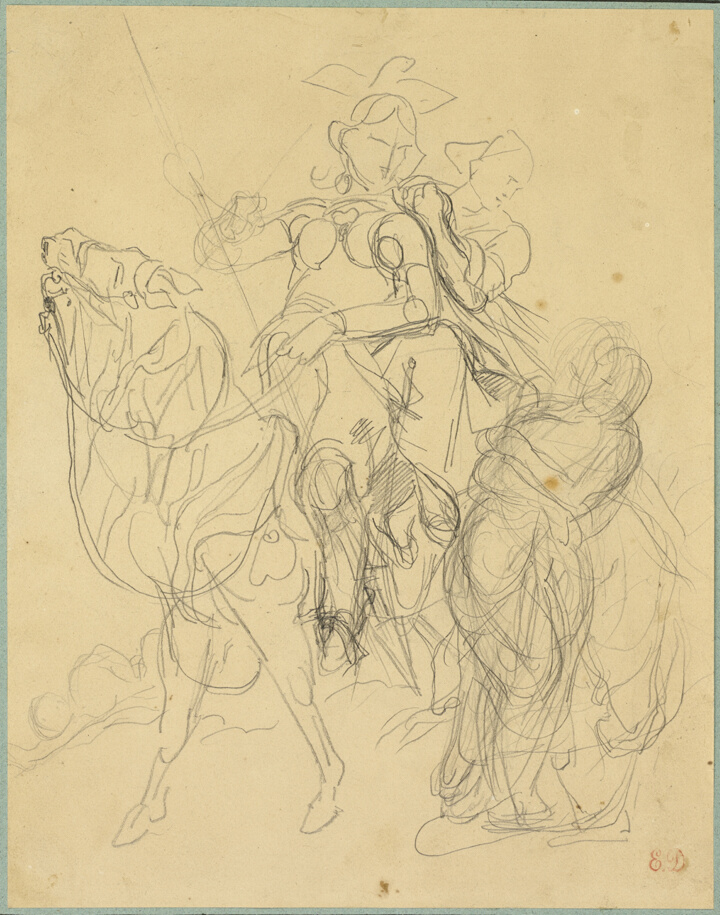 Studie k Marfise a Pinabelově paní, Eugène Delacroix