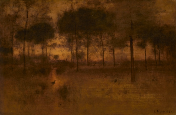 Domov volavky, George Inness