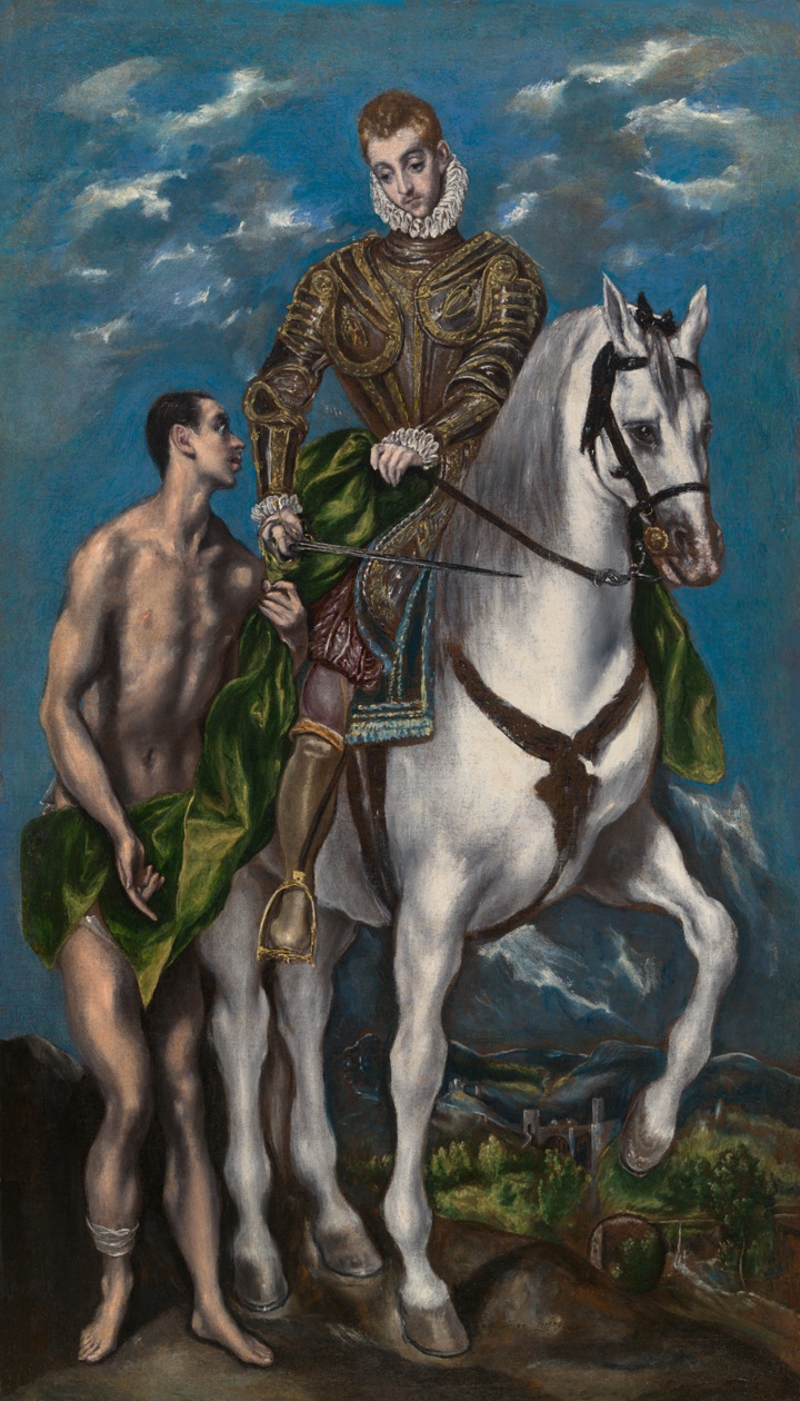Svatý Martin a žebrák, Domenico Theotokópoulos, called El Greco