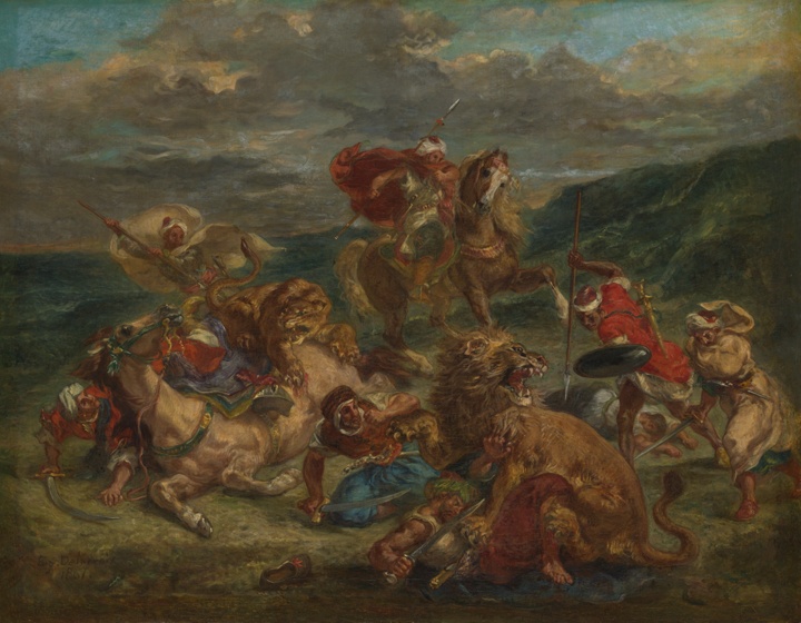 Lov na lvy, Eugène Delacroix