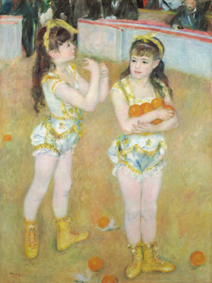 Akrobatky v cirkusu Fernando (Francisca a Angelina Wartenberg), Pierre-Auguste Renoir