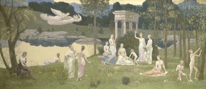 Posvátný háj, milý uměním a múzám, Pierre Puvis de Chavannes