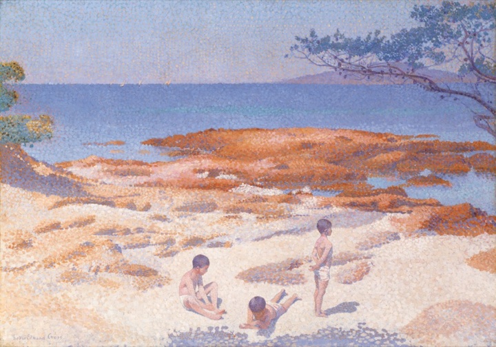 Pláž v Cabassonu (Baigne-Cul), Henri Edmond Cross