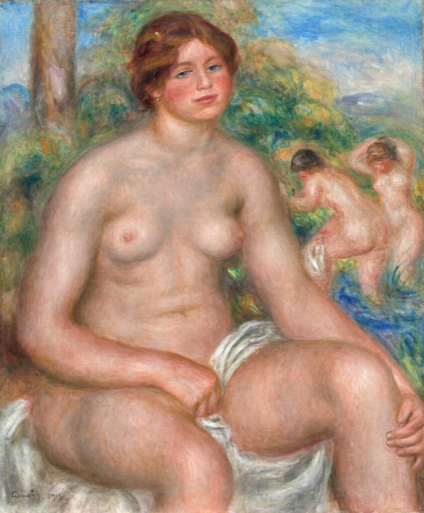 Sedící koupající se, Pierre-Auguste Renoir