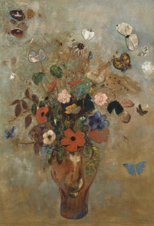 Zátiší s květinami, Odilon Redon