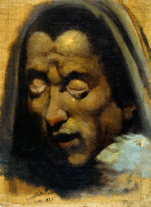Dvě hlavy zatracenců z Dantova „Pekla“ (líc a rub), Henry Fuseli