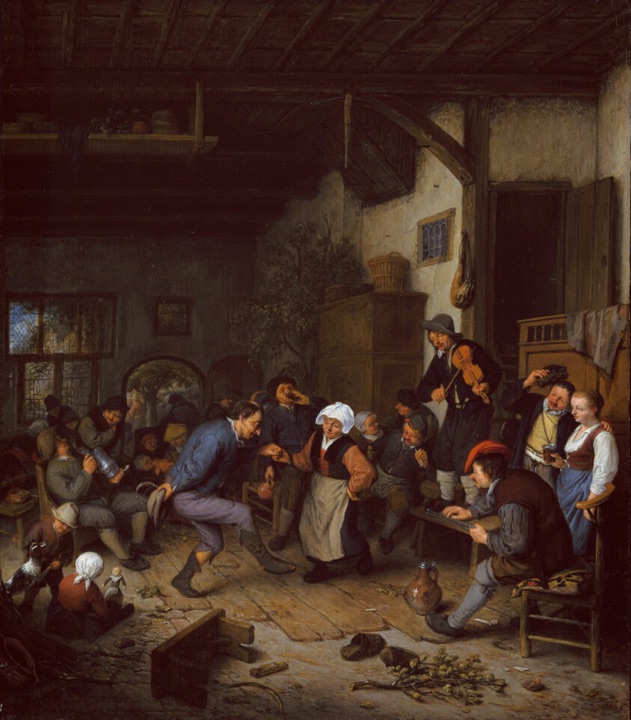 Veselá společnost v hostinci, Adriaen van Ostade