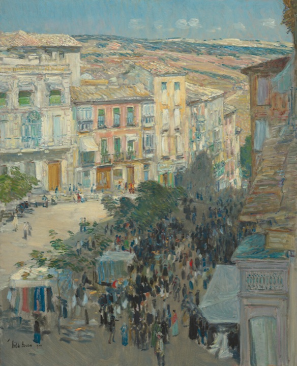 El Zocodover, Toledo, Španělsko, Childe Hassam