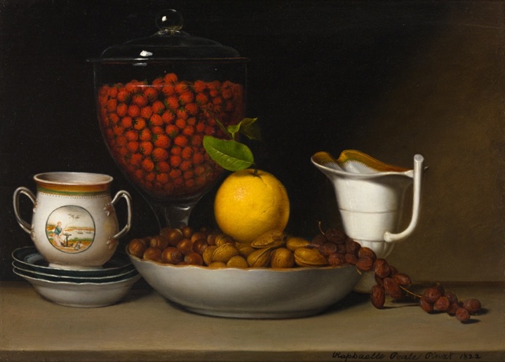 Zátiší – jahody, ořechy atd., Raphaelle Peale