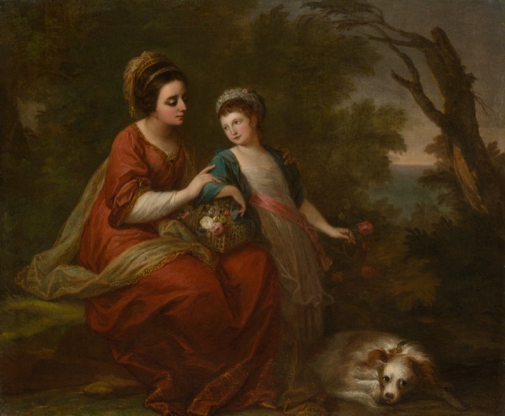 Paní Hugh Morgan s dcerou, Angelica Kauffmann