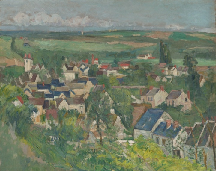 Auvers, panoramatický pohled, Paul Cézanne