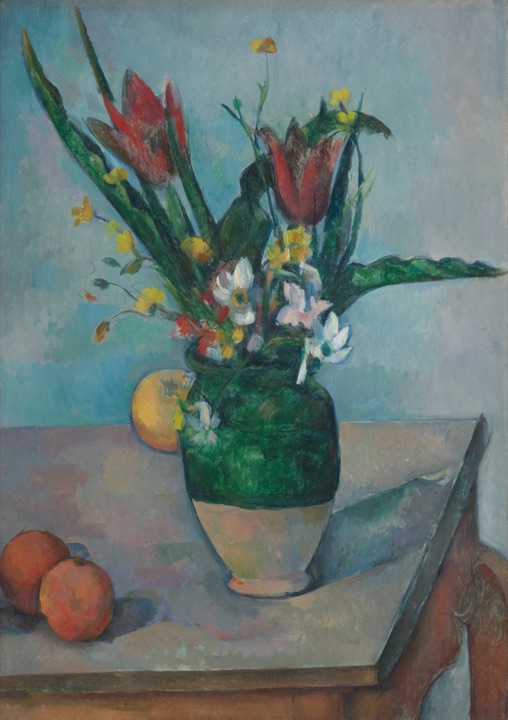Váza s tulipány, Paul Cézanne