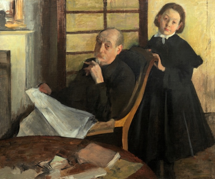 Henri Degas a jeho neteř Lucie Degas (Umělcův strýc a sestřenice), Edgar Degas