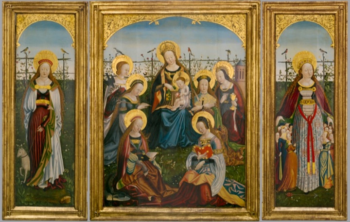 Triptych s Pannou Marií s dítětem a světci, German