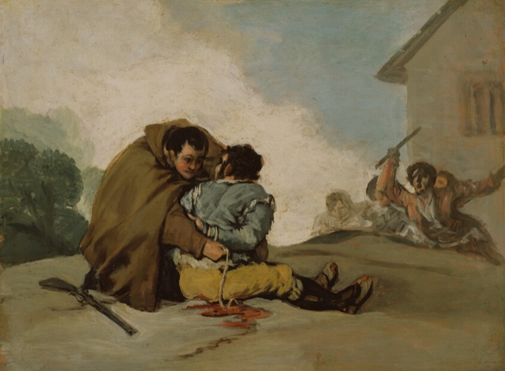 Bratr Pedro svazuje El Maragata provazem, Francisco Goya