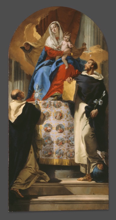 Panna Marie s dítětem a svatými Dominikem a Hyacintem, Giovanni Battista Tiepolo