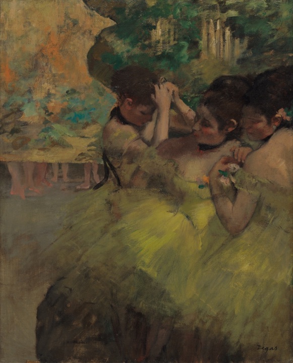 Žluté tanečnice (V zákulisí), Edgar Degas